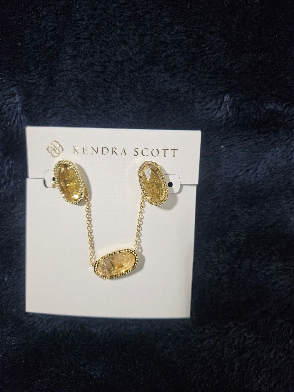 Kendra Scott Elisa Pendant and Ellie Earring Set in Gold